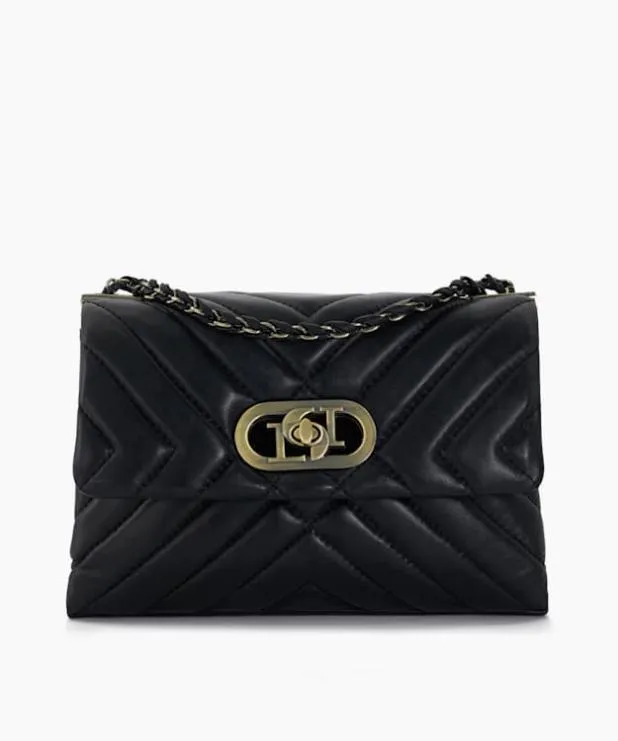 Dune London Handbags Women Quilted Leather Handbag Black Leather