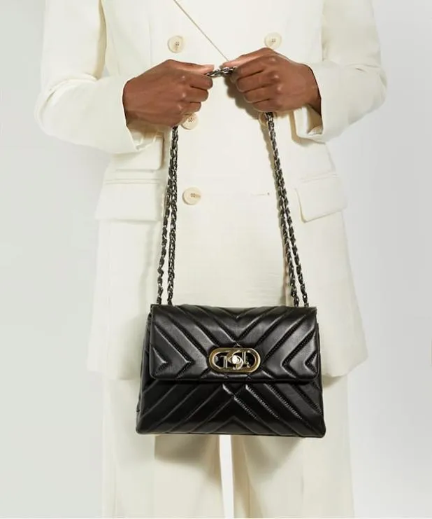 Dune London Handbags Women Quilted Leather Handbag Black Leather