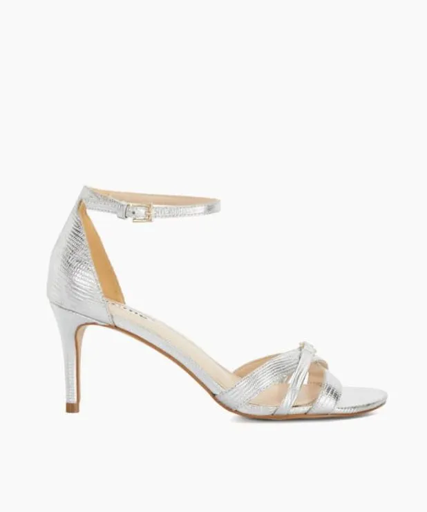 Dune London Heeled Sandals Women Multi Strap Open Toe Heel Sandals Metallic