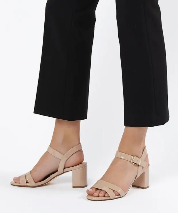Dune London Heeled Sandals Women WideFit BlockHeel Sandals Neutral