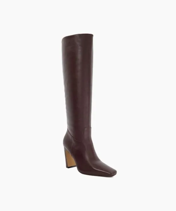 Dune London Knee High Boots Women KneeHigh Square Toe Boots Red