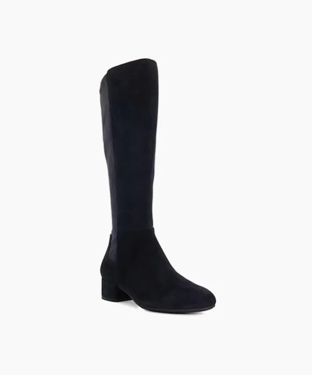 Dune London Knee High Boots Women Wide Fit Stretch KneeHigh Boots Blue