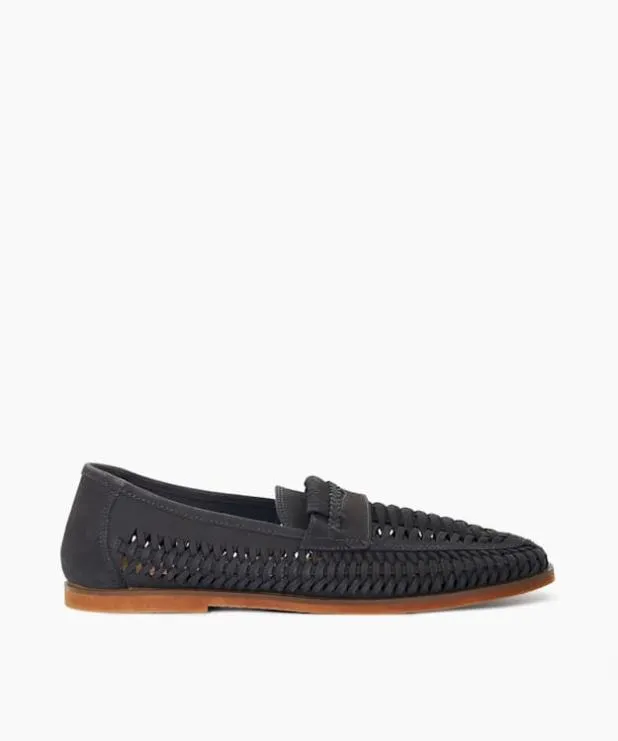 Dune London Loafers Men Casual Woven Loafers Blue