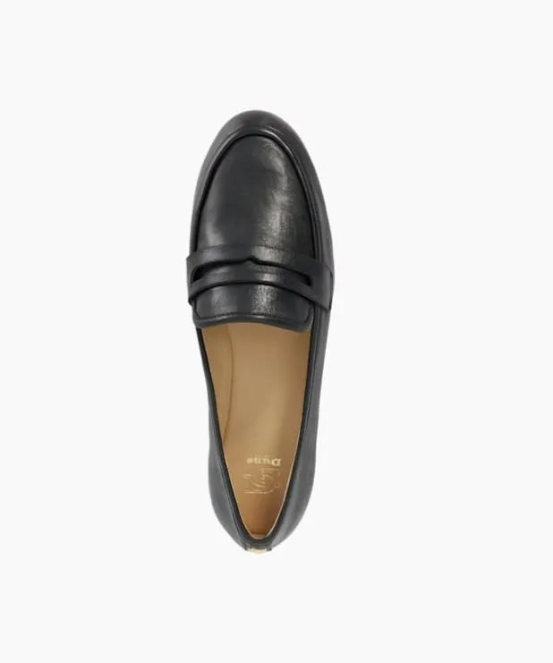 Dune London Loafers Women Leather Penny Loafers Black