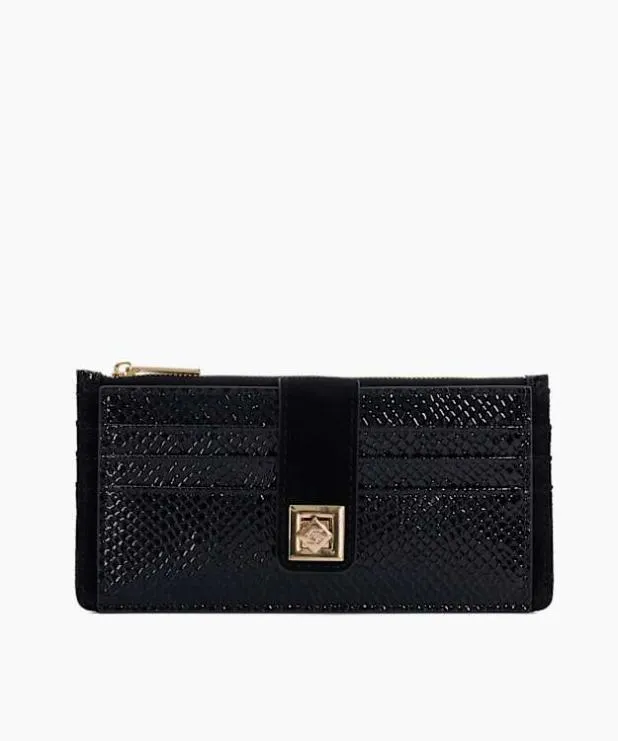 Dune London Purses Women Turn Lock CrocEffect Purse Black