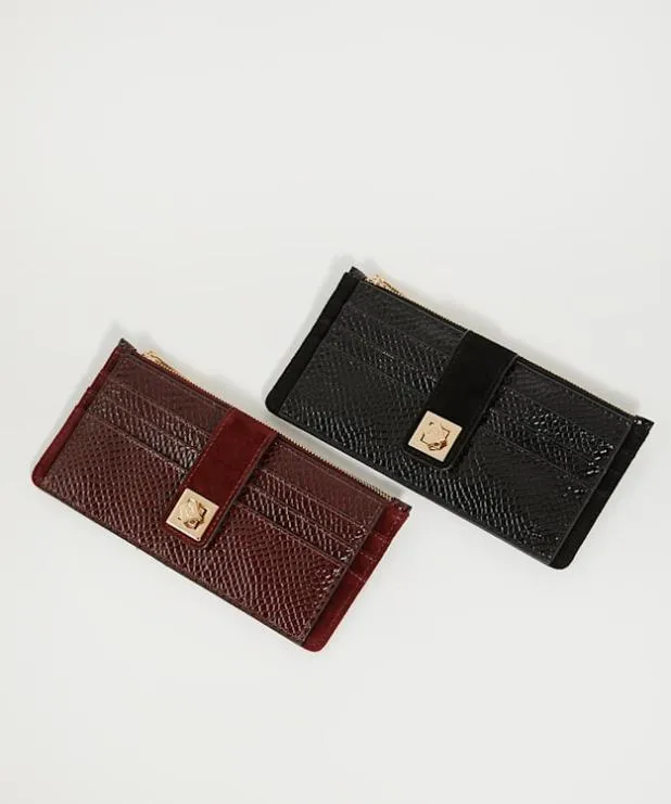 Dune London Purses Women Turn Lock CrocEffect Purse Black