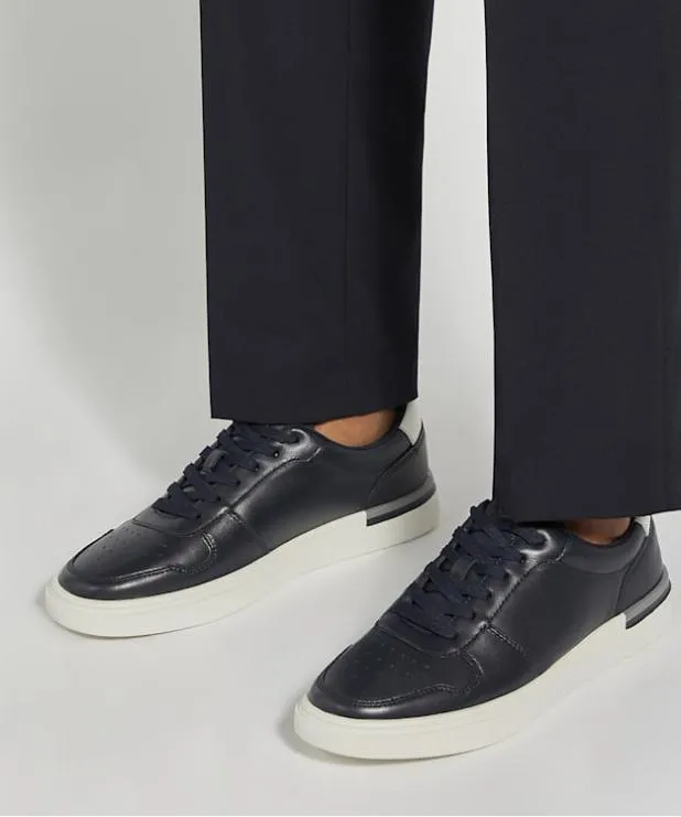 Dune London Trainers Men Lace Up Cupsole Trainers Blue