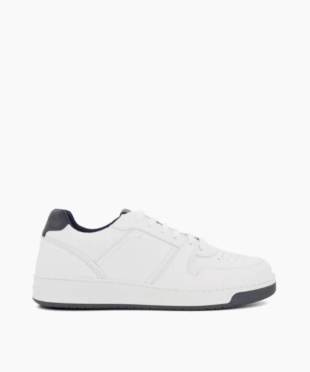Dune London Trainers Men Sustainable Leather LaceUp Trainers White Leather