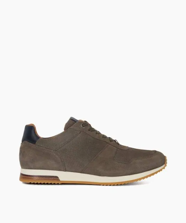 Dune London Trainers Men Wide Fit LaceUp Runner Trainers Grey