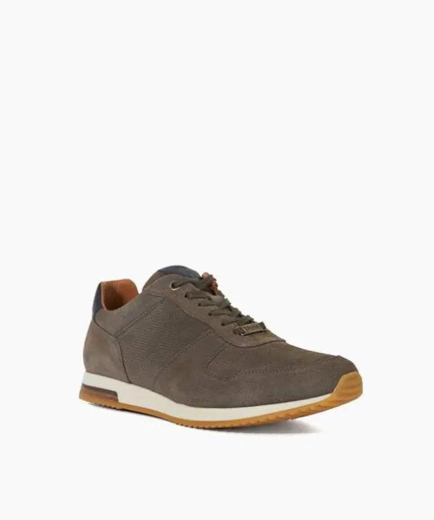 Dune London Trainers Men Wide Fit LaceUp Runner Trainers Grey