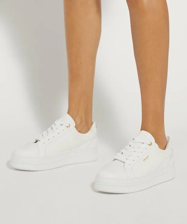 Dune London Trainers Women Branded Chunky Cup Sole Trainers White