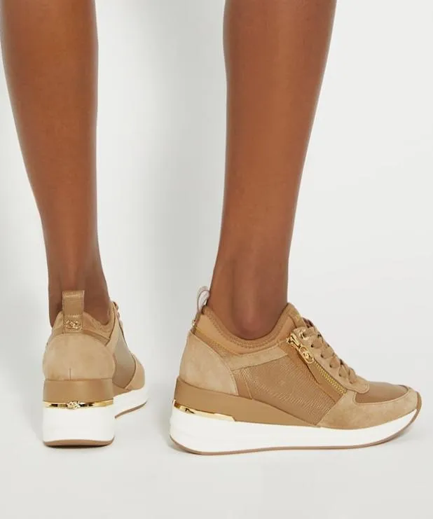 Dune London Trainers Women Lace Up Wedge Trainers Brown