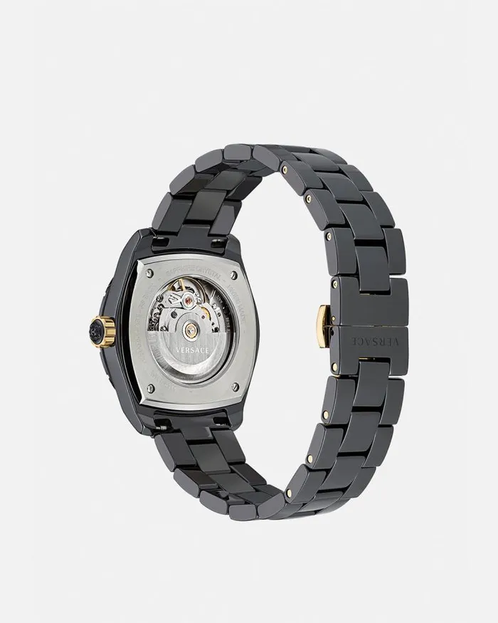 DV One Automatic Watch Black Women Versace Watches
