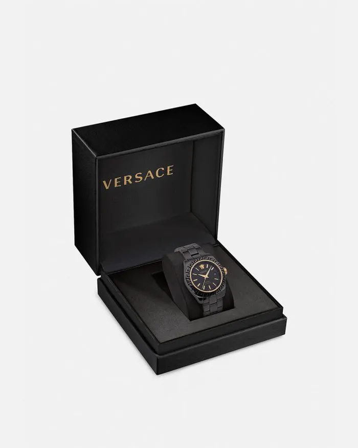 DV One Automatic Watch Black Women Versace Watches