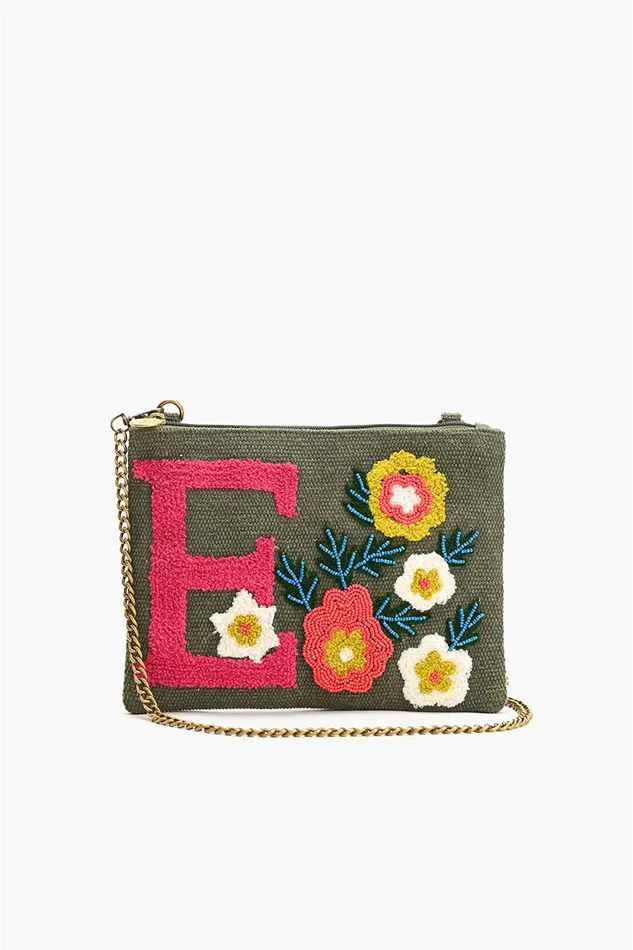 E Floral Crossbody Bag Crossbody Bags America and Beyond Women