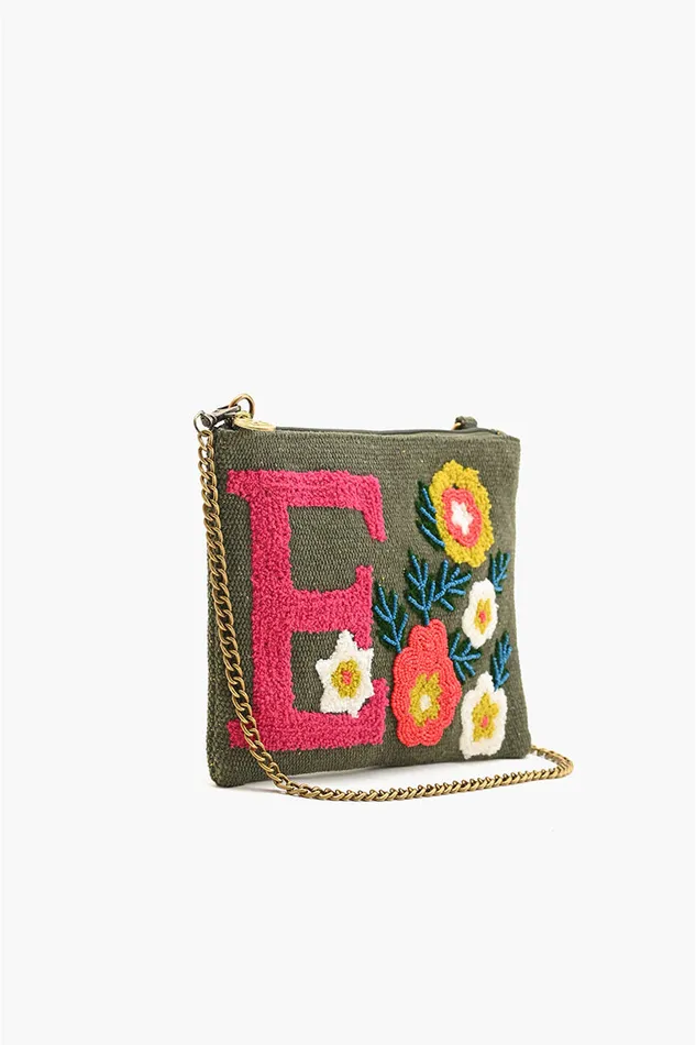E Floral Crossbody Bag Crossbody Bags America and Beyond Women