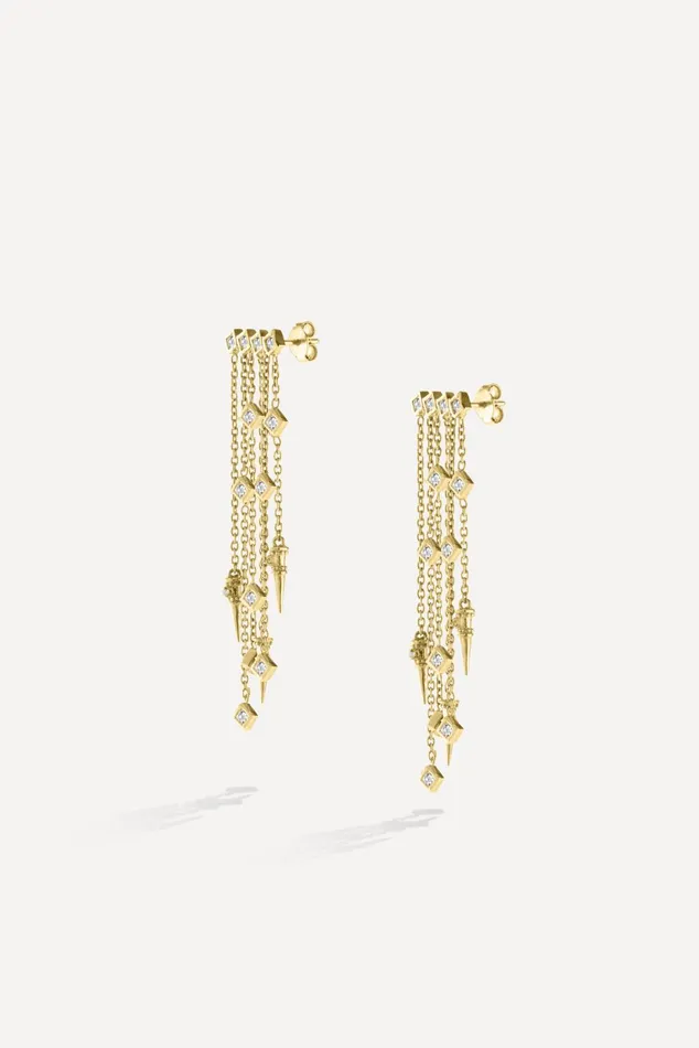 Earrings Keith Gold Women Baandsh Jewelry