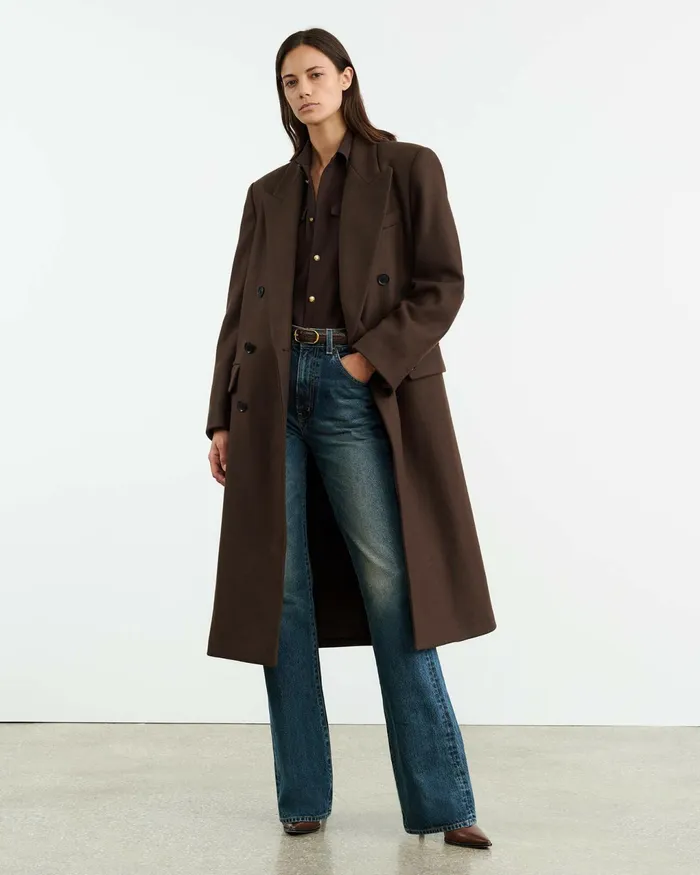 EDMONT COAT Cocoa Women Nili Lotan Coats and Outerwear