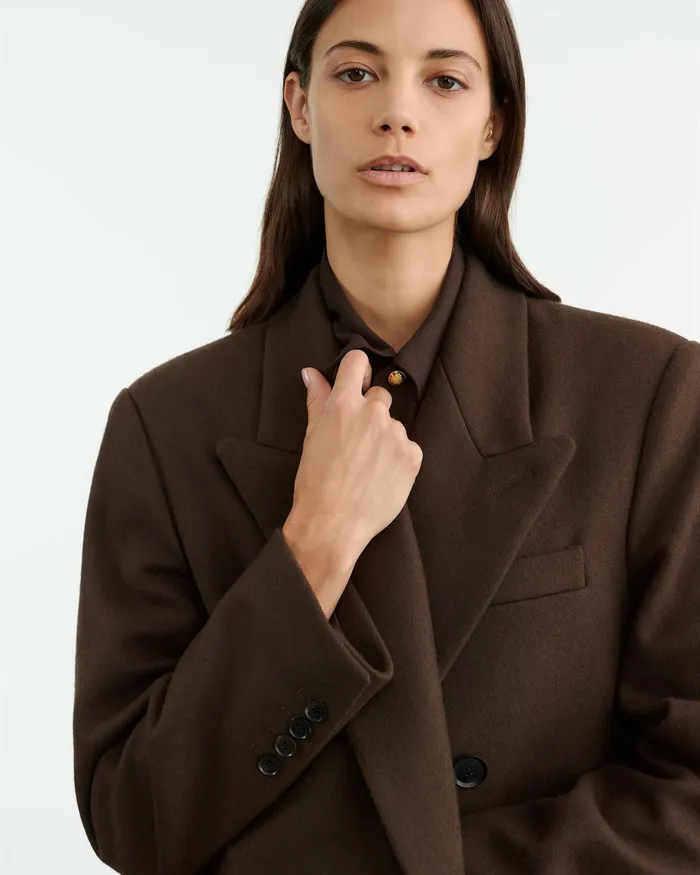 EDMONT COAT Cocoa Women Nili Lotan Coats and Outerwear