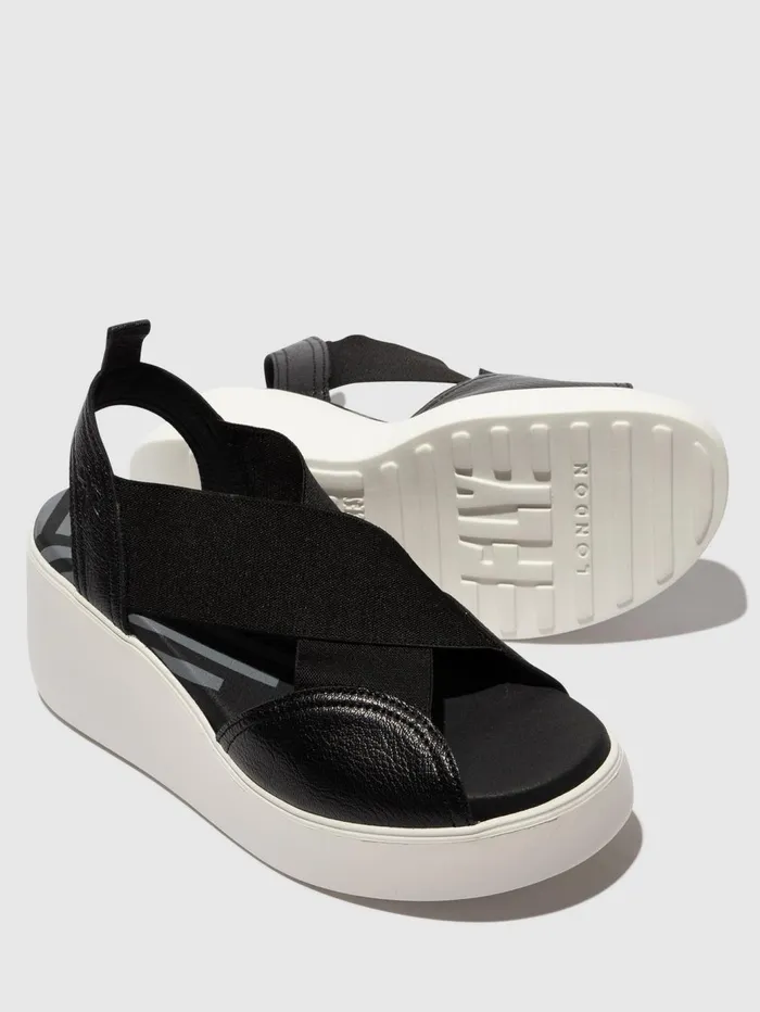 Elasticated Sandals DAIF216FLY BLACK Women Fly London Sandals