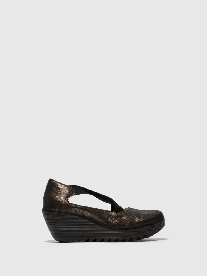 Elasticated Shoes YOLY402FLY GRAPHITE Women Fly London Shoes