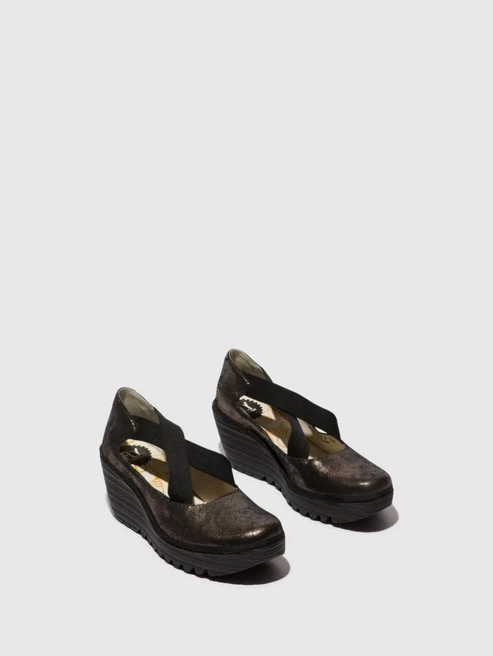 Elasticated Shoes YOLY402FLY GRAPHITE Women Fly London Shoes
