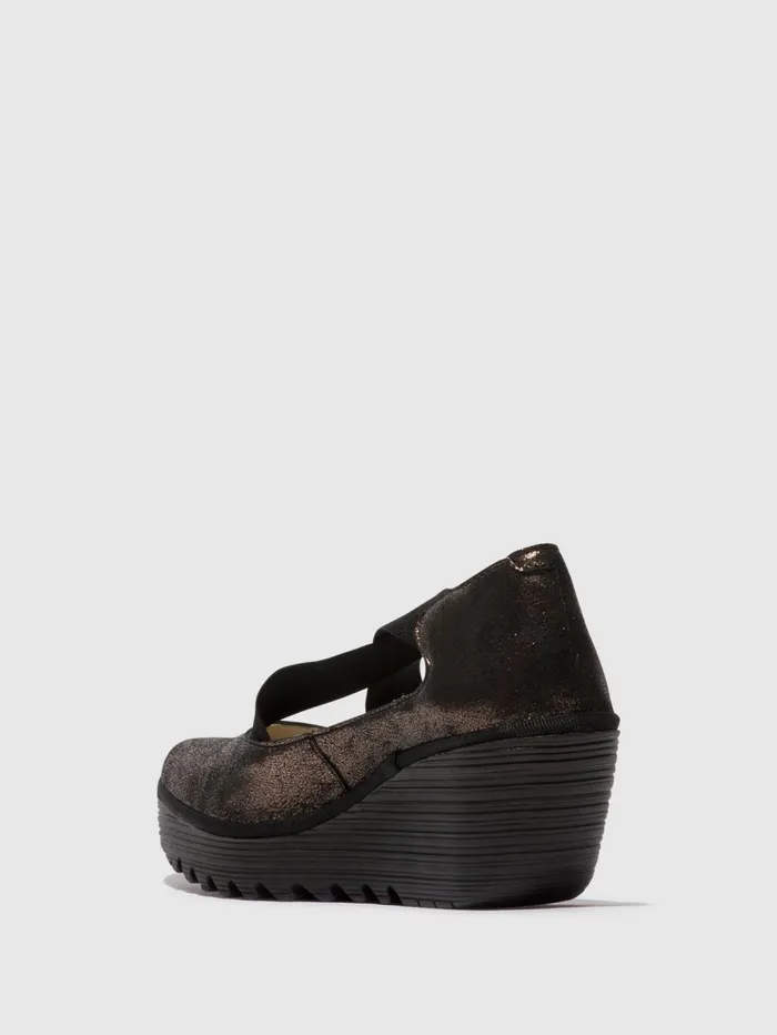 Elasticated Shoes YOLY402FLY GRAPHITE Women Fly London Shoes