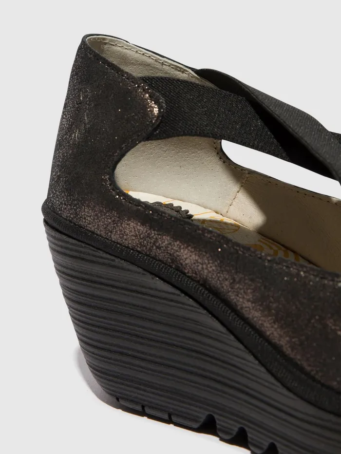 Elasticated Shoes YOLY402FLY GRAPHITE Women Fly London Shoes