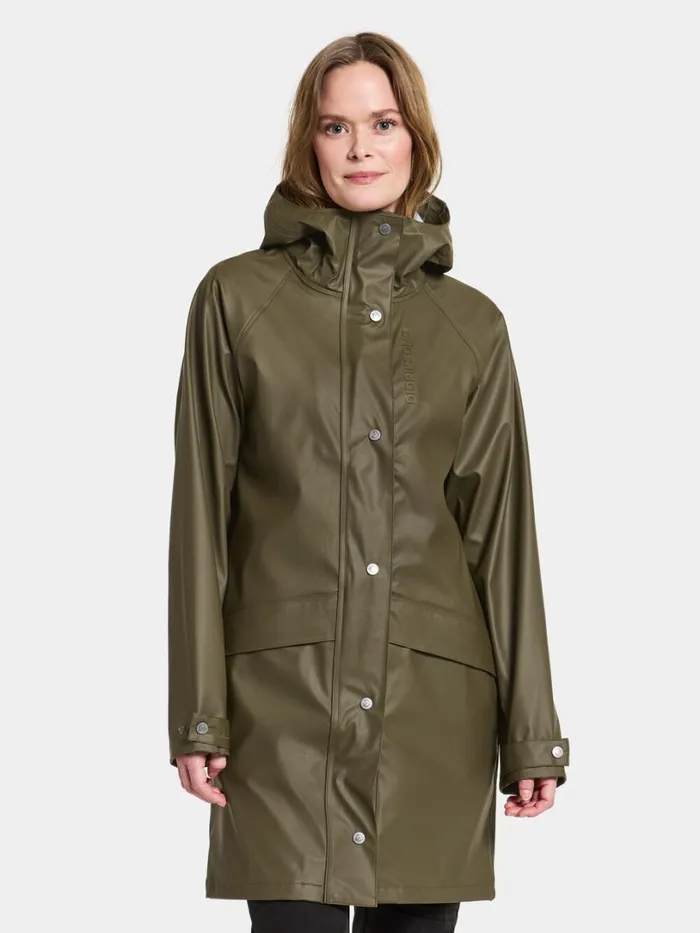 Elly Parka Galon Fog Green Women Didriksons Spring Jackets