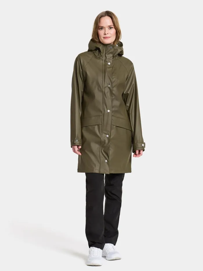 Elly Parka Galon Fog Green Women Didriksons Spring Jackets