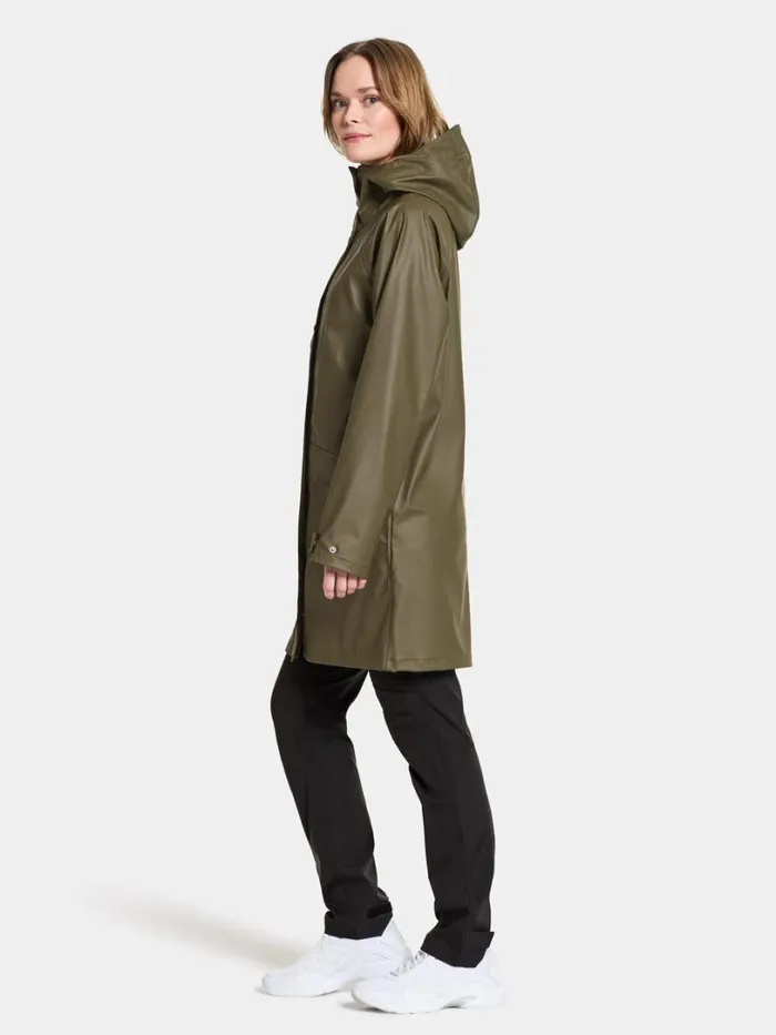 Elly Parka Galon Fog Green Women Didriksons Spring Jackets