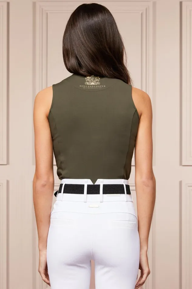 Equestrian Base Layers Holland Cooper Elite Sleeveless Base Layer Olive