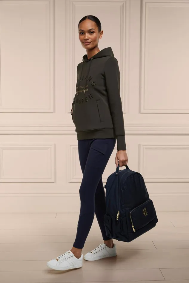Equestrian Hoodies and Sweatshirts Holland Cooper Crystal Hoodie Heritage Khaki Equestrian Hoodies and Sweatshirts Holland Cooper Crystal Hoodie Heritage Khaki