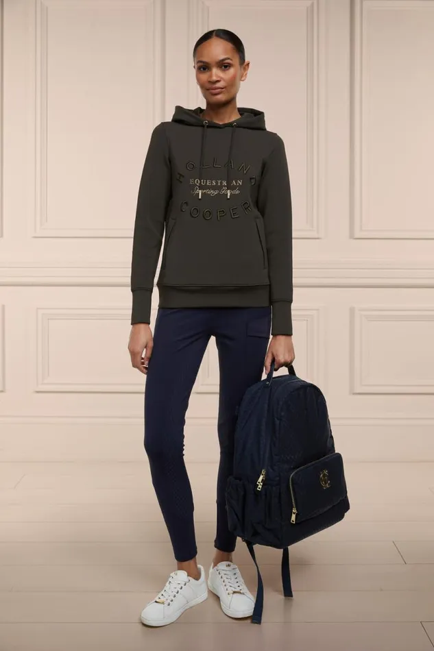 Equestrian Hoodies and Sweatshirts Holland Cooper Crystal Hoodie Heritage Khaki Equestrian Hoodies and Sweatshirts Holland Cooper Crystal Hoodie Heritage Khaki