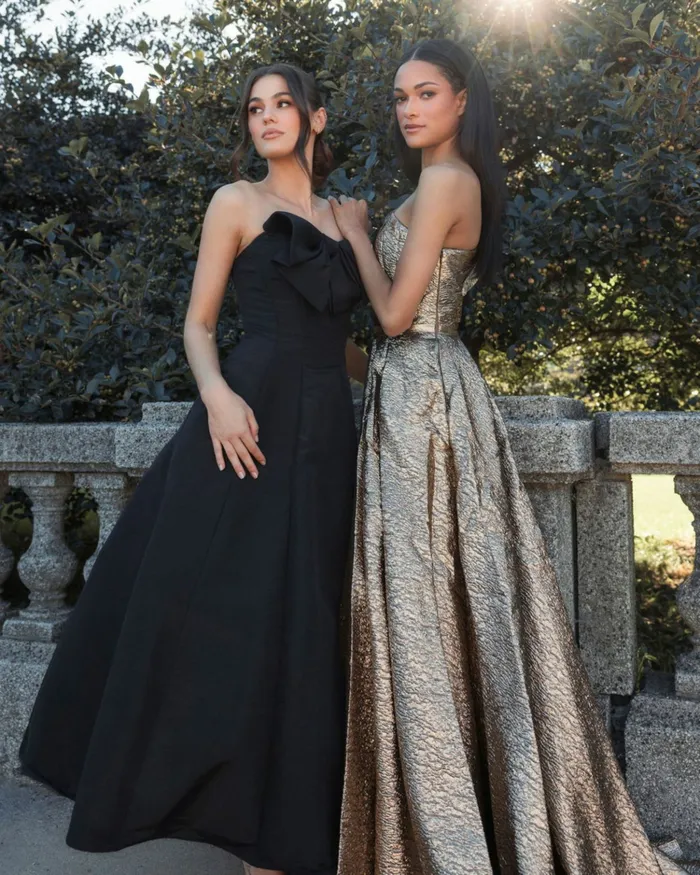 Evening Gowns Women Mac Duggal One Shoulder Metallic Ballgown Antique Bronze