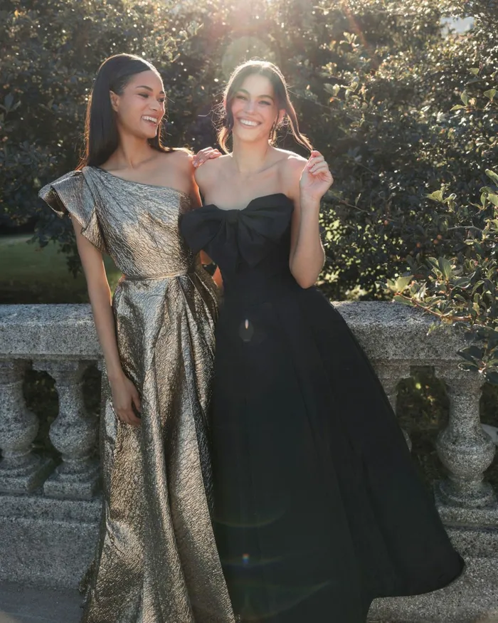 Evening Gowns Women Mac Duggal One Shoulder Metallic Ballgown Antique Bronze