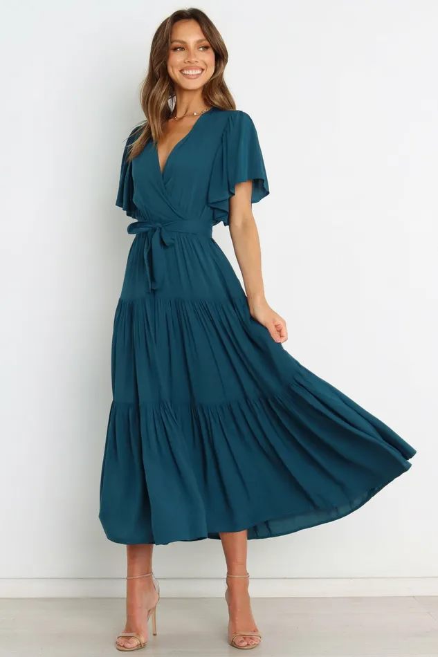 Event Dresses Barker Dress Teal Petal and Pup Women