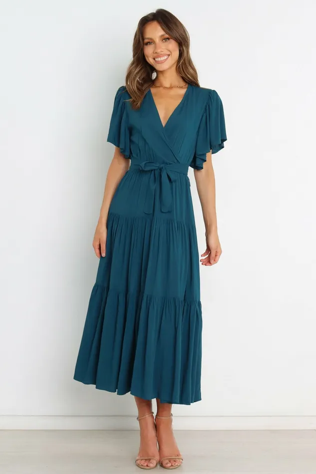 Event Dresses Barker Dress Teal Petal and Pup Women