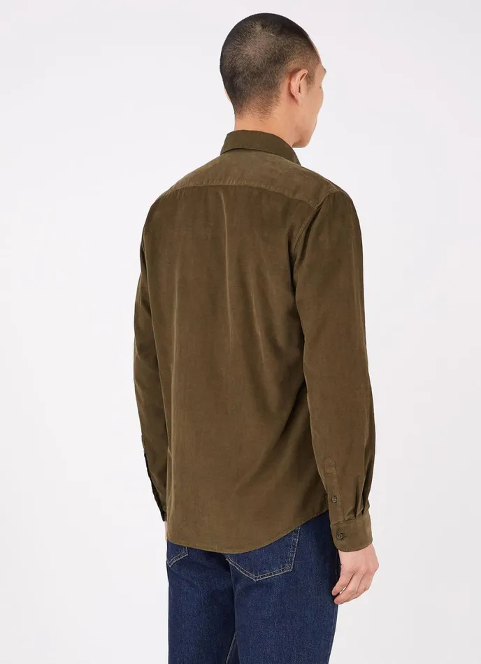 Fine Cord Shirt Dark Moss Men SUNSPEL Shirts