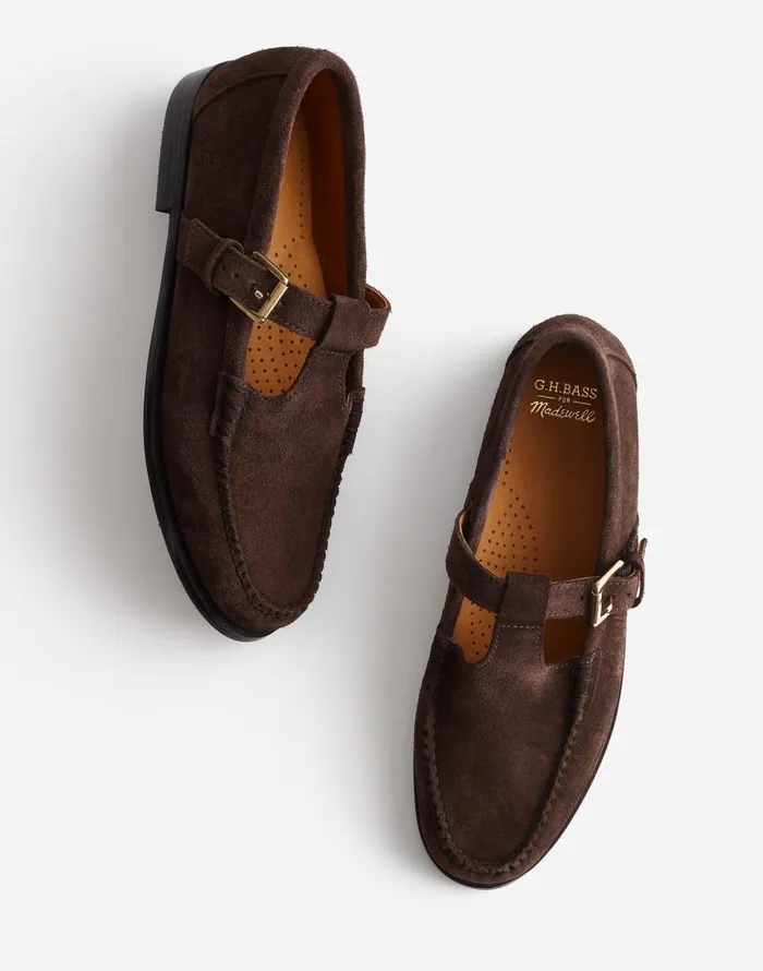 Flats and Loafers Women Madewell GHBASS Mary Jane Weejuns Loafers Brown