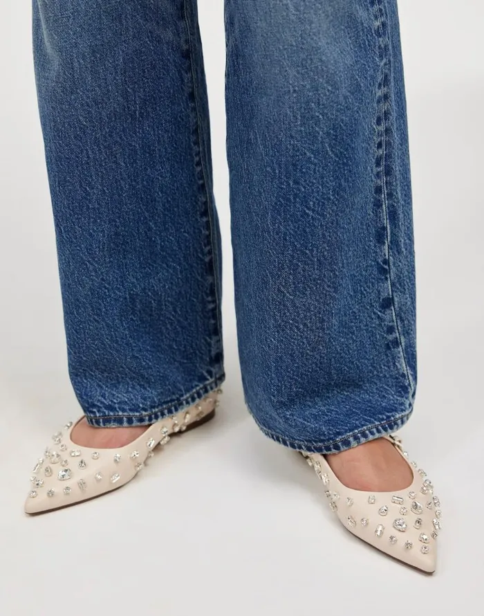 Flats and Loafers Women Madewell The Elsie Mary Jane Flat Ecru