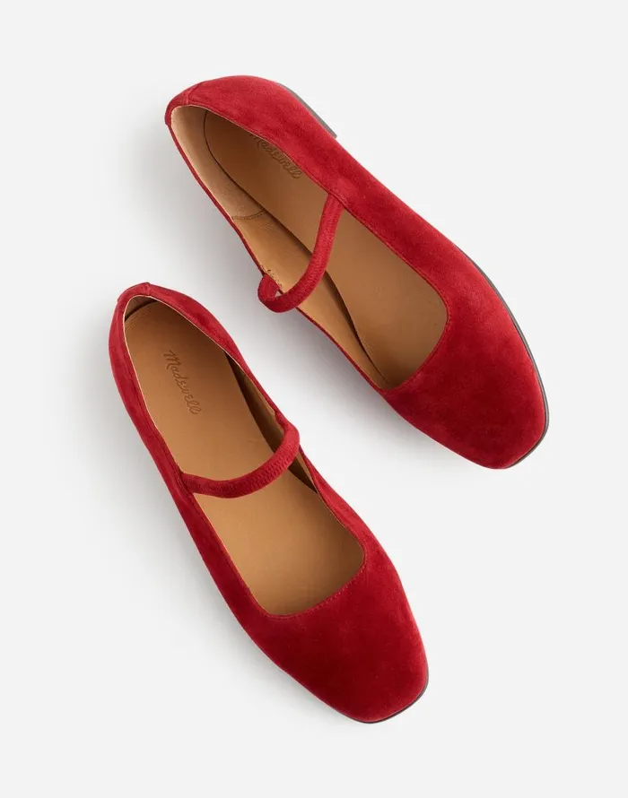 Flats and Loafers Women Madewell The Greta Ballet Flat Ruby Port