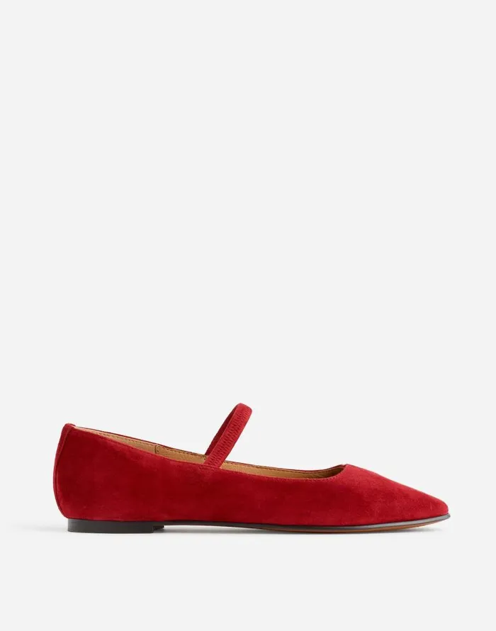 Flats and Loafers Women Madewell The Greta Ballet Flat Ruby Port