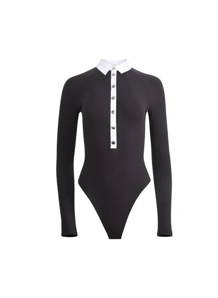 Fleur Du Mal Bodysuits Long Sleeve Unsnap Me Bodysuit Black 8211 Women Fleur Du Mal Bodysuits Long Sleeve Unsnap Me Bodysuit Black 8211 Women