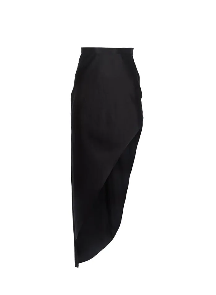 Fleur Du Mal Bottoms High Slit Skirt Black 8211 Women
