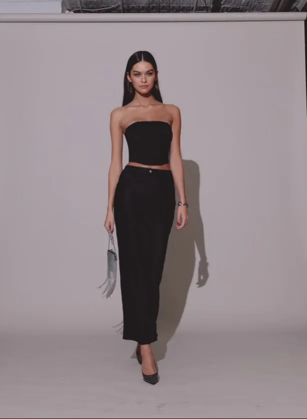Fleur Du Mal Bottoms Silk Bias Skirt Black 8211 Women