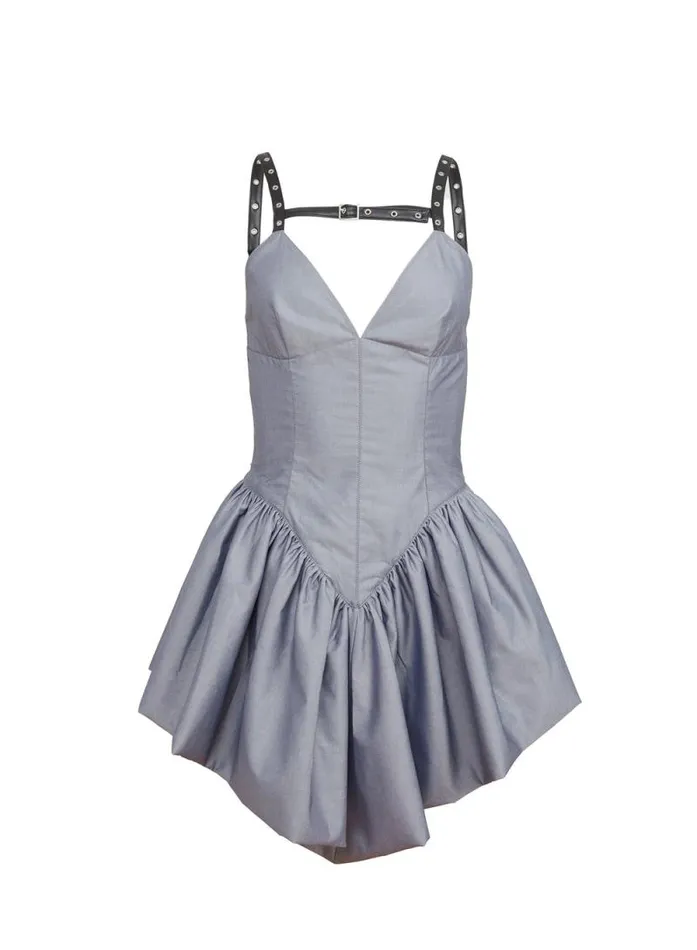 Fleur Du Mal Dresses Poppy Dress Smoked Pearl 8211 Women