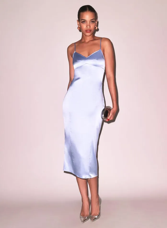 Fleur Du Mal Dresses Silk Zip Slip Cloud 8211 Women