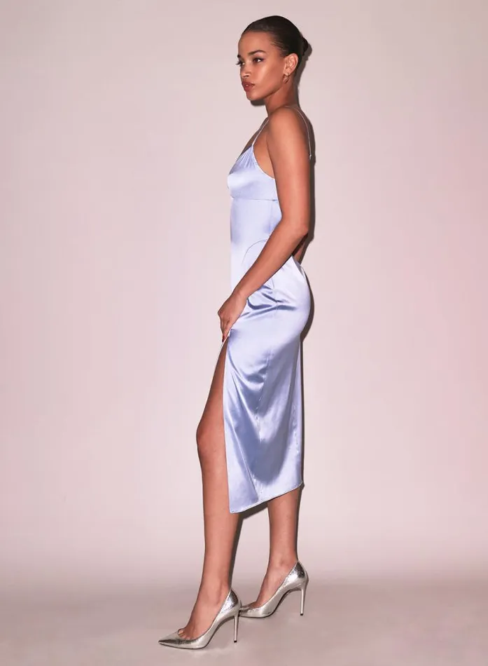 Fleur Du Mal Dresses Silk Zip Slip Cloud 8211 Women