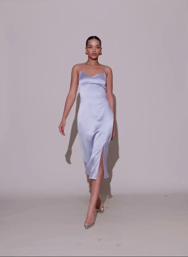 Fleur Du Mal Dresses Silk Zip Slip Cloud 8211 Women